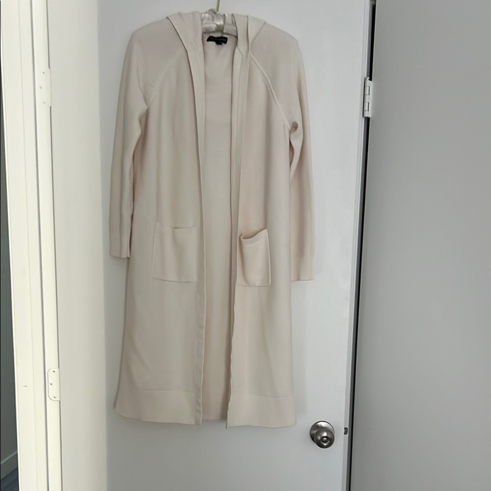 Cream Hooded Cardigan